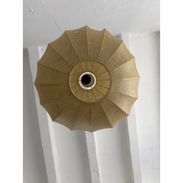 Cocoon' pendant in resin and steel. This lovely pendant lamp was designed by Hans Bergstrom in Italy in the 1950s. This...