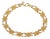24k Yellow Gold Queen's Head Mini Coin Link Bracelet For Sale