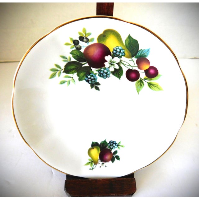 Vintage Queen's China English Porcelain Olive and Pear Tea Cup & Saucer For Sale - Image 4 of 10