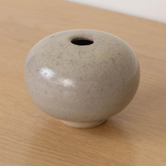 1960s 1960s French Stoneware Ceramic Globe Vase For Sale - Image 5 of 11