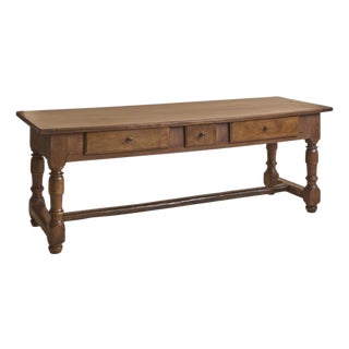 19th Century French Walnut Dining Table For Sale