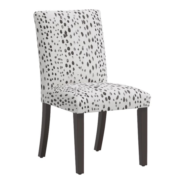 Chelsea Dining Chair in Ink Linen Leopard For Sale