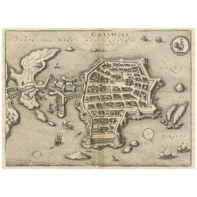 Paper Engraved Birds-Eye Map by Mattheus Merian, 1688 For Sale - Image 7 of 7