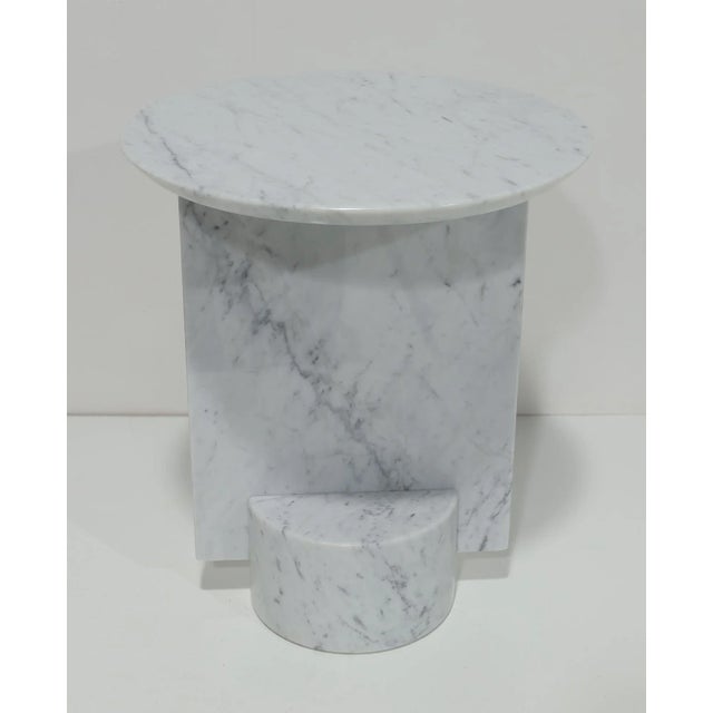 Rémi Bouhaniche “My Dear” Side Table in Carrara Marble For Sale - Image 4 of 11