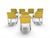 Mid-Century Modern Vintage Steel Chairs with Yellow Velvet, 1970s, Set of 8 For Sale - Image 3 of 18
