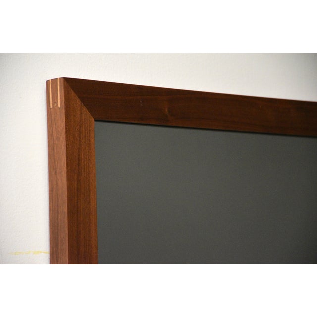 Mid-Century Modern 1950s Edward Wormley for Dunbar 38” Square Mahogany Mirror For Sale - Image 3 of 5
