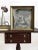 "Rhino" Black Abstract Art in Antique Frame, Black Textured Transitional Wall Art by JTS For Sale In Minneapolis - Image 6 of 11