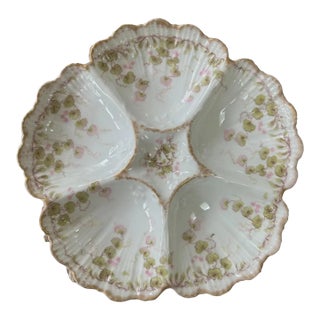 Antique French T & v Limoges Oyster Plate For Sale