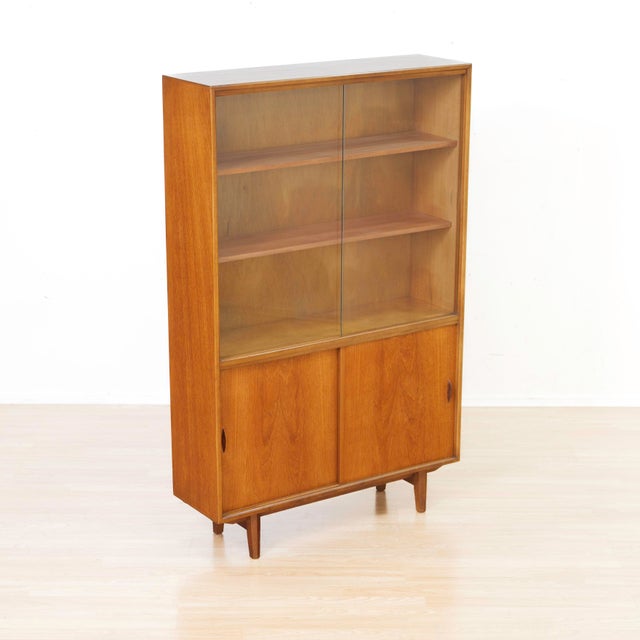 Brown Mid Century China Cabinet by Herbert E. Gibbs For Sale - Image 8 of 10