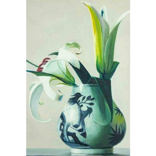 Contemporary Zhang Wei Guang, Flowers in the Vase, Oil Painting, 2011 For Sale - Image 3 of 5