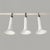 1970s Italian Modern Chandeliers in White Opaline Glass and Metal, 1970s, Set of 3 For Sale - Image 5 of 11