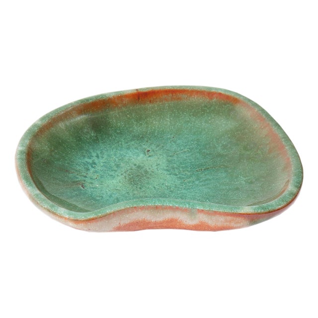 Eugene Deutsch Deutch 1948 Studio Pottery Biomorphic Dish For Sale