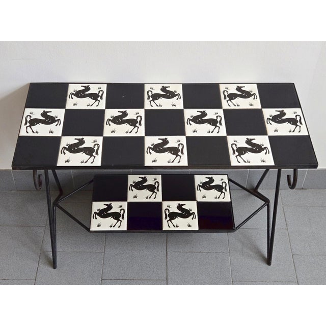 Vintage Ceramic Side Table with Horse Motif, 1950s For Sale - Image 14 of 15