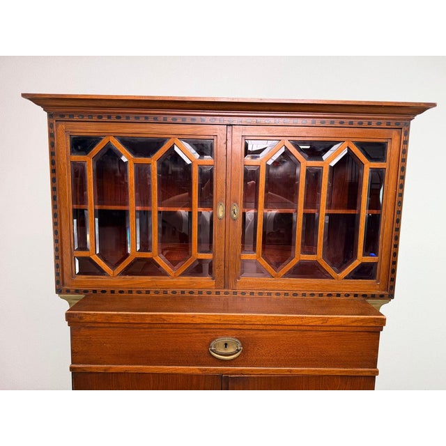 Secessionist Geometric Vitrine Cabinet from August Ungethüm, 1890s For Sale - Image 9 of 18