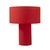Moonlight Table Lamp - Crimson Red Linen Shade, Dimmer Switch For Sale - Image 4 of 4