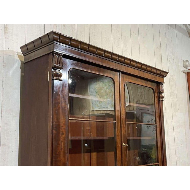Victorian Mahogany Secretary Bookcase For Sale - Image 9 of 18