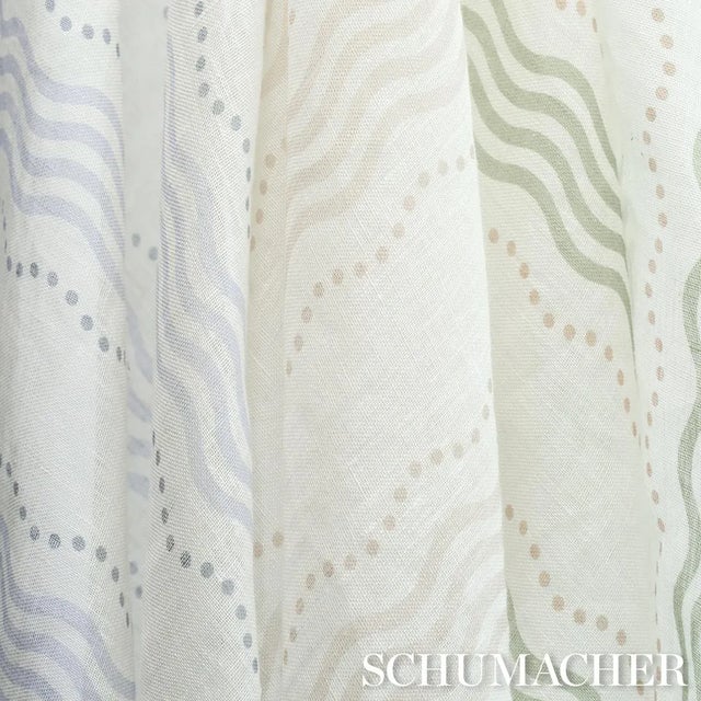 Schumacher SAMPLE - Schumacher X Rita Konig Margot Linen Sheer Fabric In Blue For Sale - Image 4 of 4
