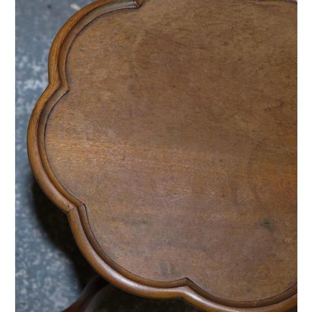 Walnut Pie Crust Wine Lamp End Side For Sale - Image 12 of 14