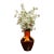 Vintage West German Fat Lava Ceramic Handkerchief Vase, Orange & Brown Drip Glaze, 1960s For Sale