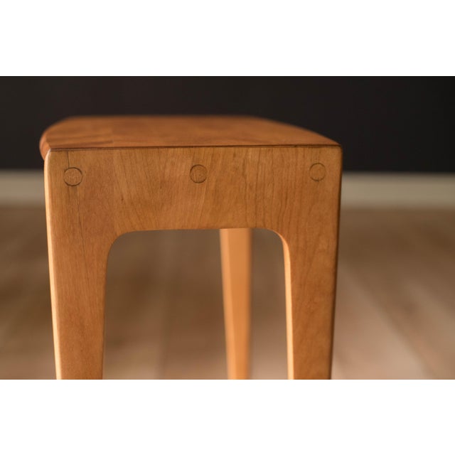 Vintage Set of Three Solid Wood Nesting End Tables by Heywood-Wakefield For Sale - Image 15 of 16