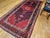 1900 - 1909 Vintage Persian Hamadan Gallery Rug, Hand-Knotted Wool, Geometric Medallion Pattern, Navy & Red, 6x12 For Sale - Image 5 of 17