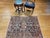 Persian Vintage Persian Heriz Karajah Rug, Hand-Knotted Wool, Geometric Pattern, Blue & Rust-Red, 3x4 For Sale - Image 3 of 14