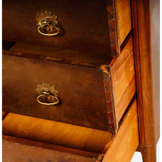 1920s Robert W. Irwin Neoclassical Mahogany Three-Drawer Chest, Grand Rapids For Sale In Los Angeles - Image 6 of 9