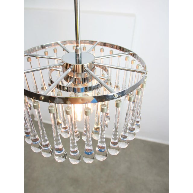 Mid-Century Italian Crystal Teardrop Chandelier, 1960s For Sale - Image 9 of 17