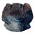 Decorative Handmade Slump / Handkerchief / Dump Ceramic Bowl Brown Blue & White For Sale
