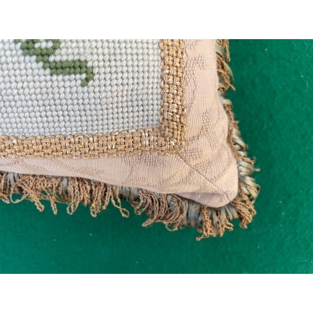 Vintage Needlepoint Pillow For Sale In Los Angeles - Image 6 of 15