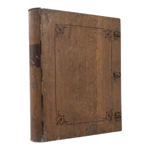 Antique French Metal Book-Shaped Box