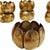 Modern Vintage Sculptural Brass Napkin Rings – Set of 12 For Sale - Image 3 of 5