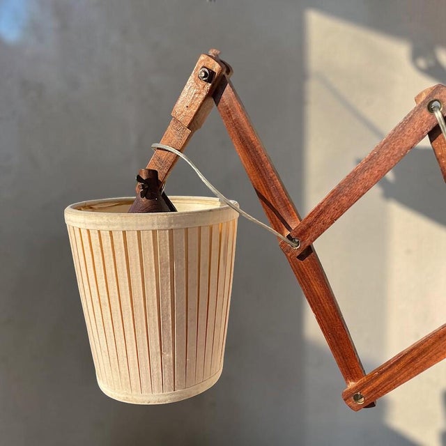 Brown Scandinavian Style Extendable Wall Lamp, 1960s For Sale - Image 8 of 12