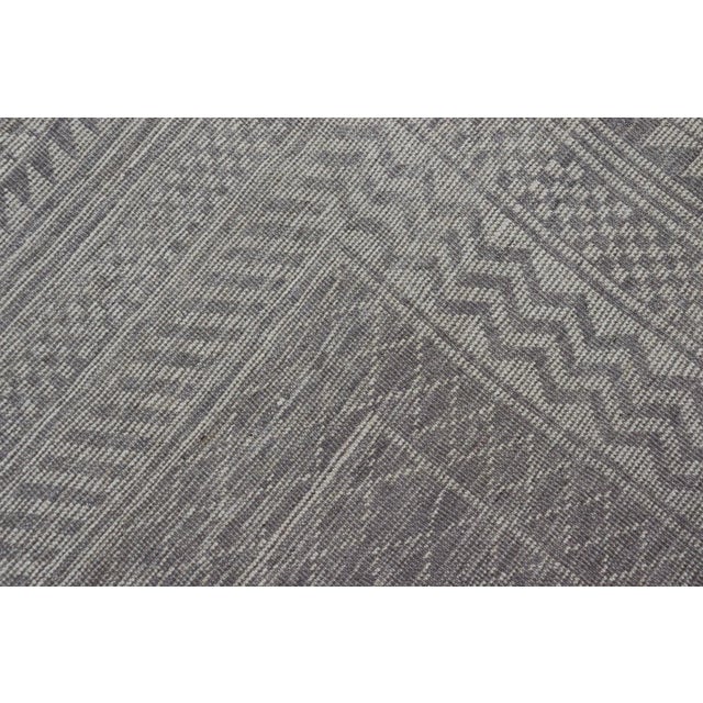Modern Gray and Cream Piled Rug by Keivan Woven Arts, 10'1" X 12'0" For Sale - Image 12 of 12