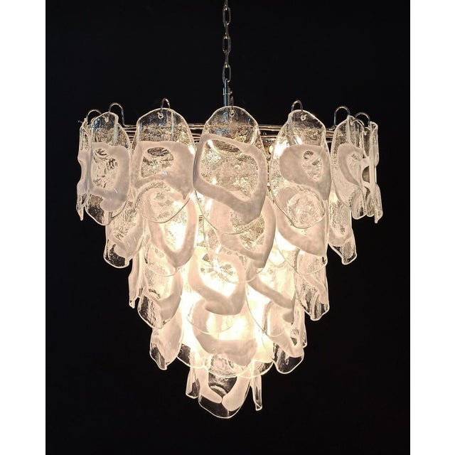 Large Italian Murano Glass Chandelier, 1970s For Sale - Image 15 of 18
