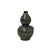 Oriental Small Gourd Shape Metallic Brown Rooster Graphic Ceramic Art Vase For Sale - Image 4 of 8