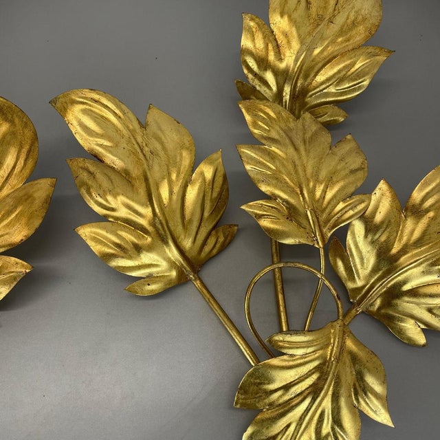 Florentiner Gilt Leaf Wall Lights in the style of Hans Kögl, Italy, 1980s, Set of 2 For Sale - Image 16 of 18