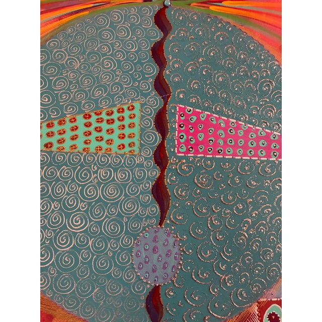 Michelle Tsosie Sisneros Original Painting Large 48x36 Signed Southwestern Art For Sale - Image 10 of 18