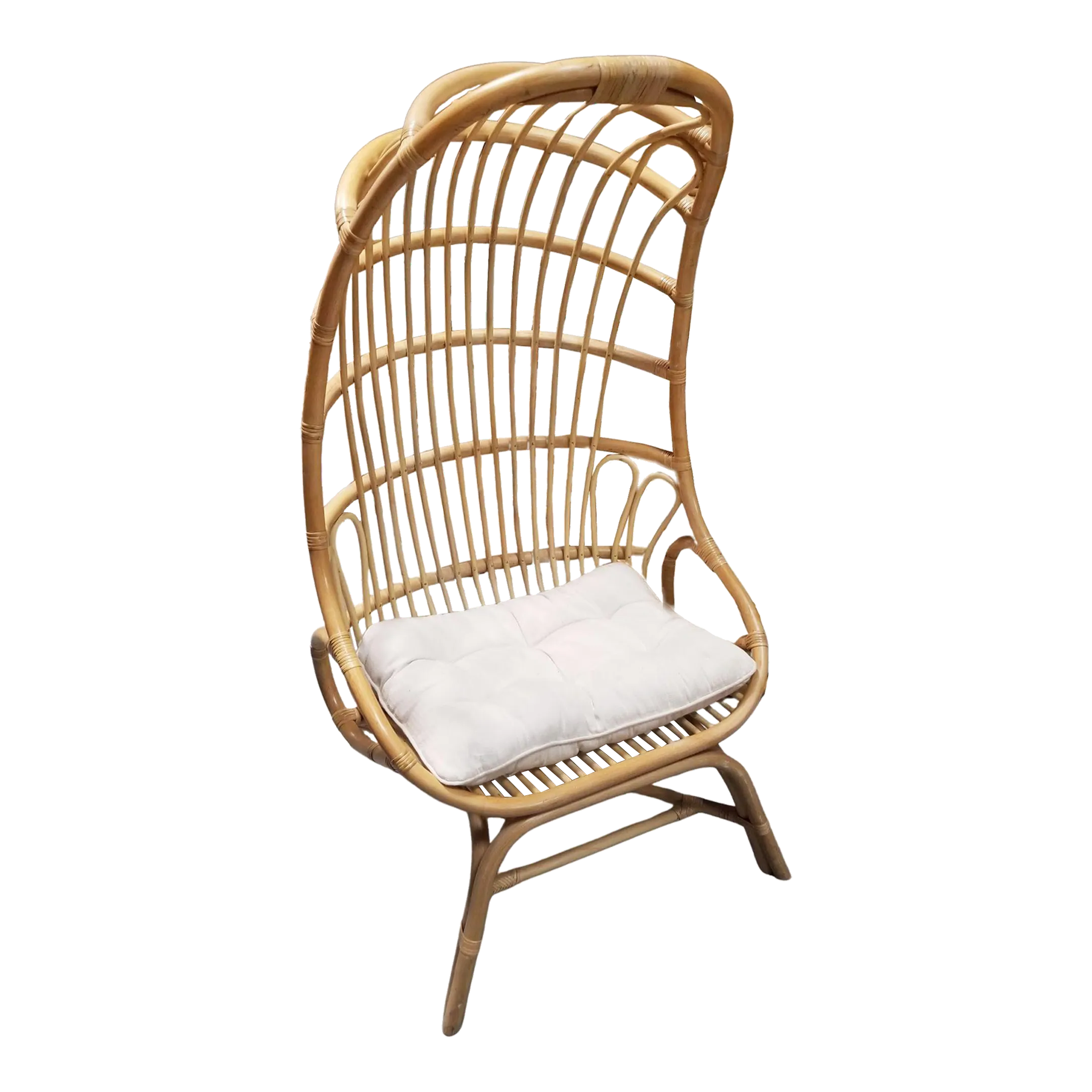 vintage rattan chair クッションセット ジャンヌレ vintage rattan chair クッションセット ジャンヌレ - メルカリ