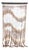 Vintage Hippie Boho Door Way Wood Bead Curtain Hanging Brown Tan Room Divider For Sale