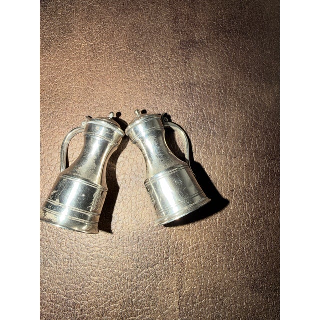 Late 19th Century Antique Bailey Banks and Biddle Sterling Silver Miniature Salt and Pepper Shakers. For Sale - Image 5 of 13