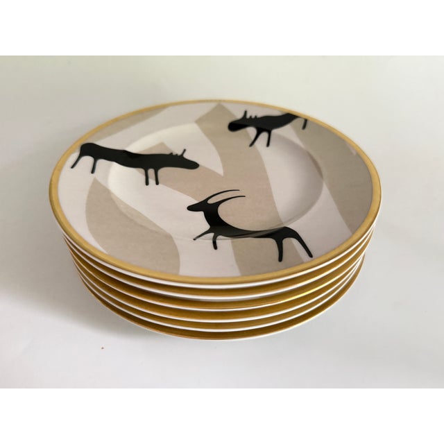 1990s Pascolo Rupestre Bread Plates by Bulgari for Rosenthal, Germany, 1990s, Set of 6 For Sale - Image 5 of 5