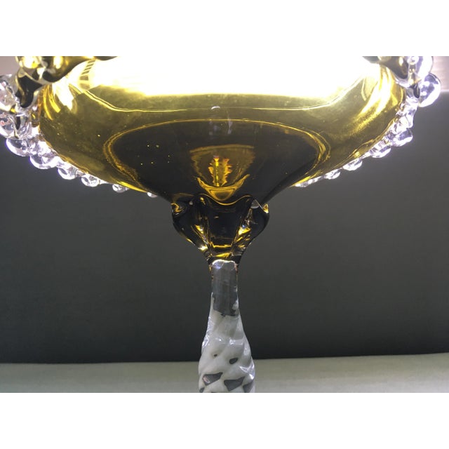 Early 20th Century Glass Footed Compote Dish For Sale - Image 11 of 13