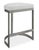 Simplistic but sturdy, this statement counter stool features a thick hand forged iron base finished in brushed silver....