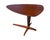 Vintage Mid Century Modern 1960s Walnut Triangle Center Accent Table Restored Attributed to Tomlinson For Sale In Palm Springs - Image 6 of 7