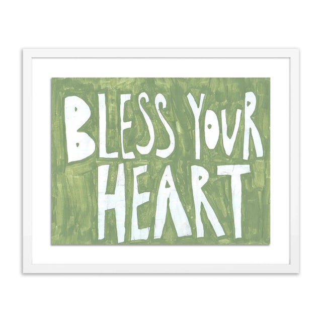 Virginia Chamlee Bless Your Heart by Virginia Chamlee in White Frame, Small Art Print For Sale - Image 4 of 4