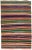 Navy Blue 1960s Vintage Turkish Kilim Multicolor Handmade Stripes Wool Rug For Sale - Image 8 of 8