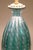 1960s Rare Large Turquoise "Costolato" Barovier Toso Murano Italy Thick Bubble Blown Art Glass Brass Table Lamp 1960s For Sale - Image 5 of 14