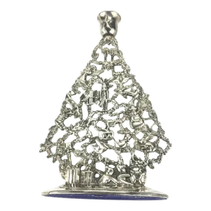 Vintage Godinger Silver Art Christmas Tree Candle Holder
