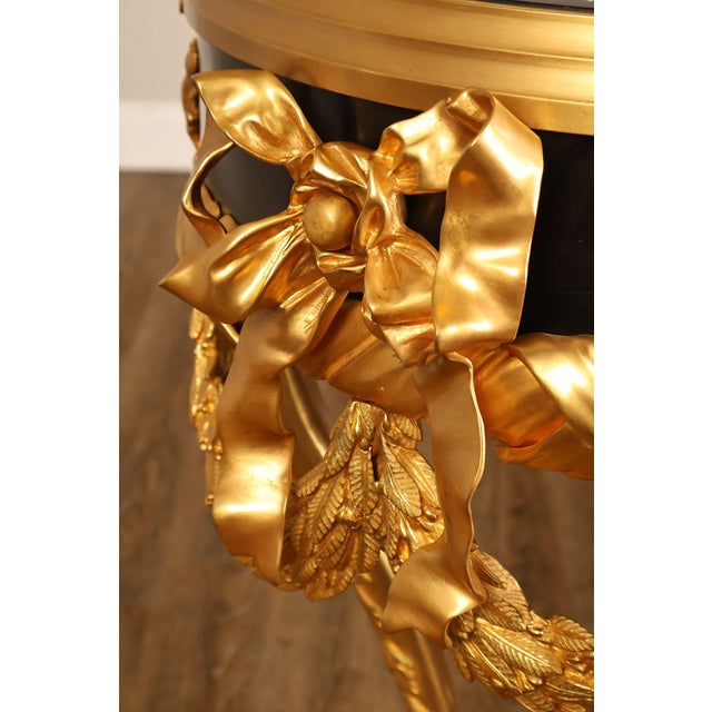 Fine Quality Bronze And Marble Louis XVI Style Gueridon Table For Sale - Image 10 of 18